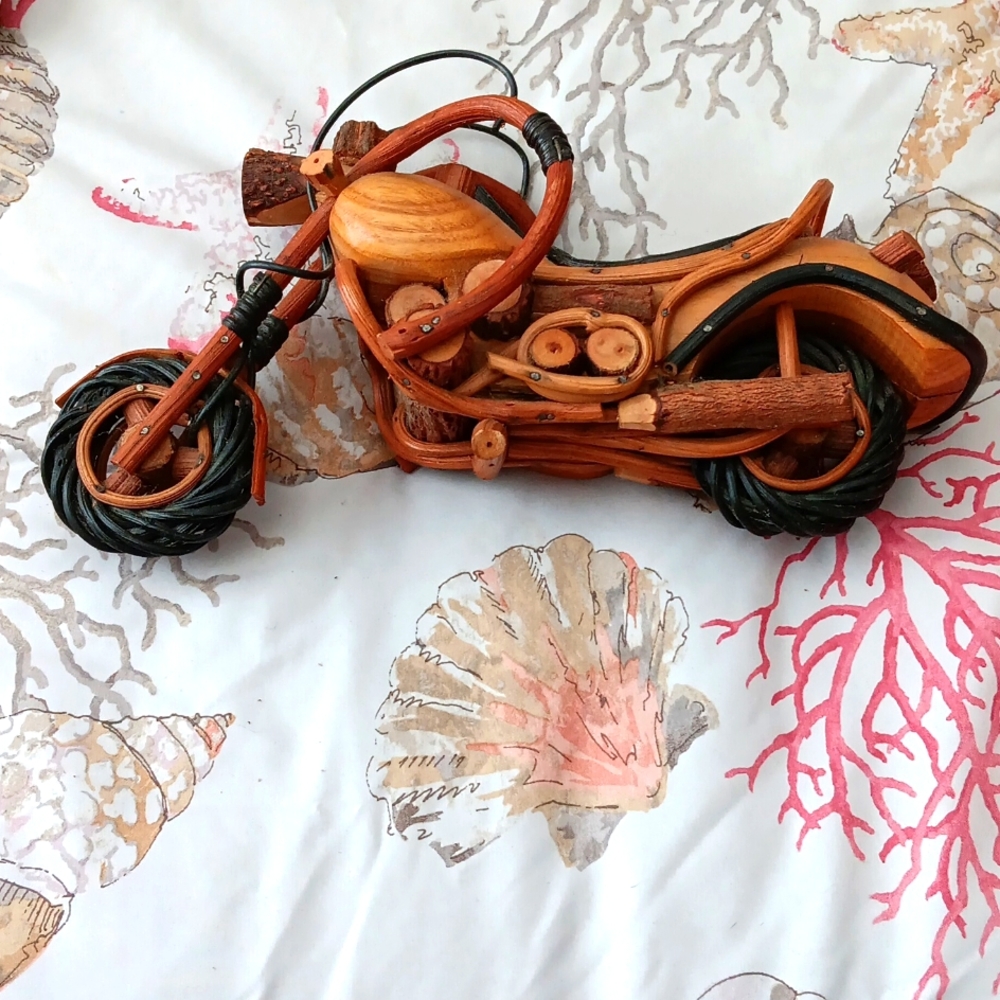 All Wood Motorcycle Decor